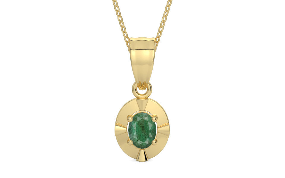 Ashtadhatu Emerald Pendant Fine Quality (P11)