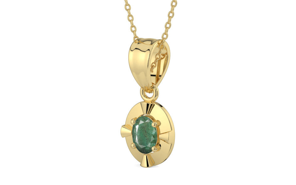 Ashtadhatu Emerald Pendant Fine Quality (P11)