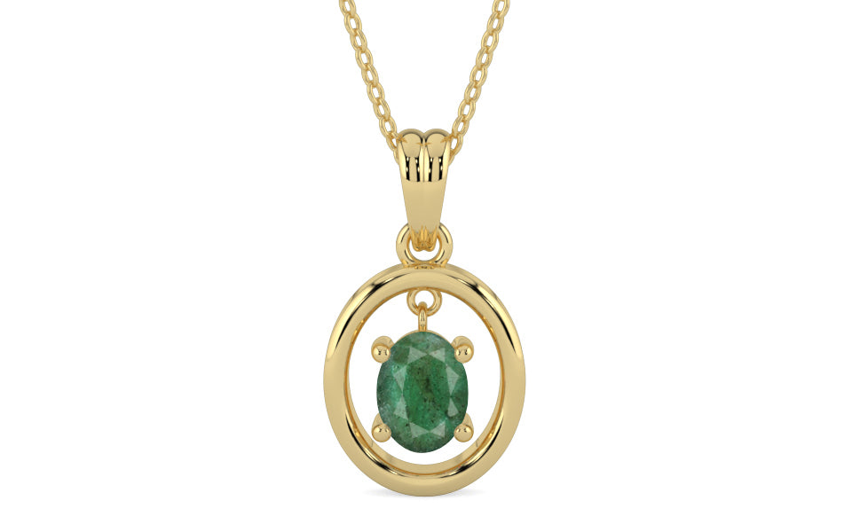 Ashtadhatu Emerald Pendant Fine Quality (P2)