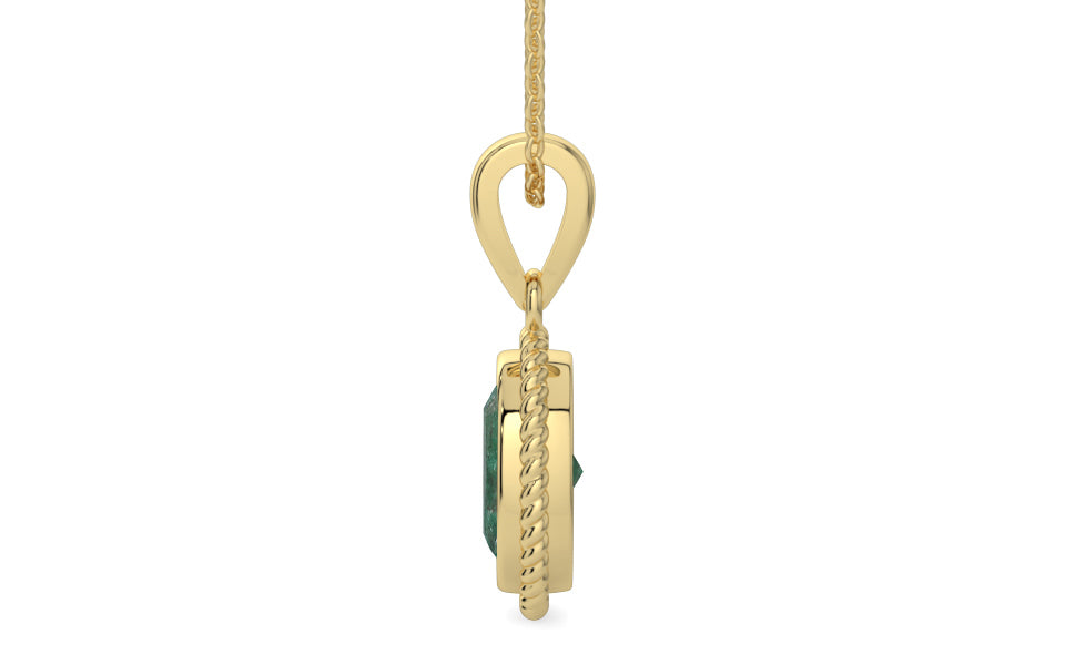 Ashtadhatu Emerald Pendant Fine Quality (P7)