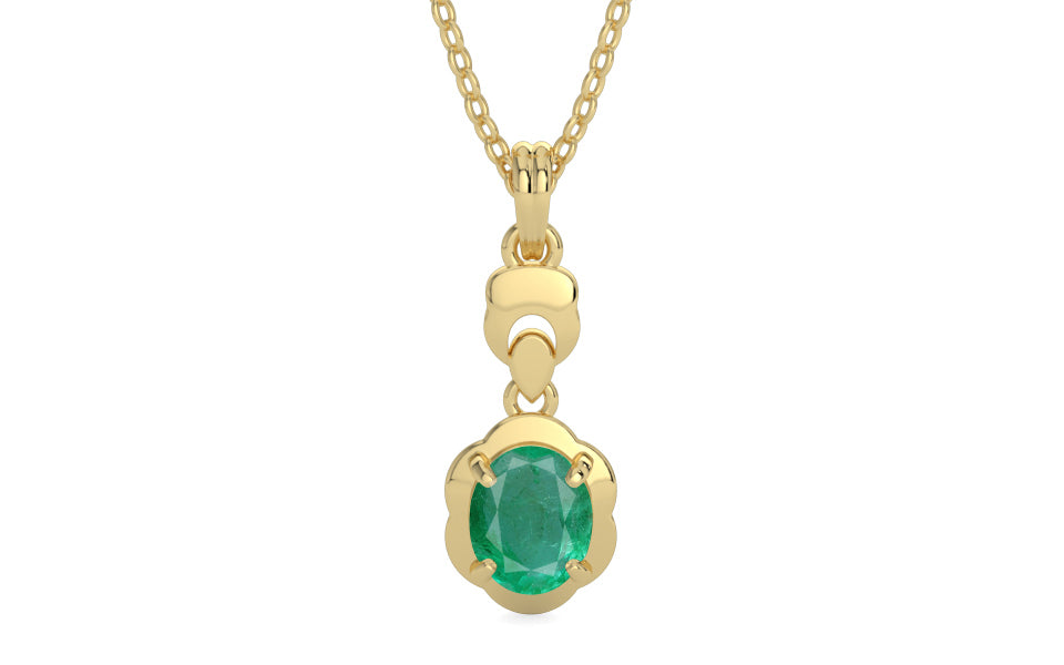 Ashtadhatu Emerald Pendant Limited Quality (P6)