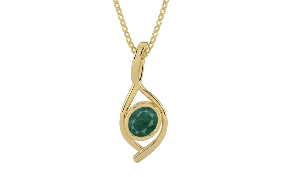 Ashtadhatu Emerald Pendant Prime Quality (P1)