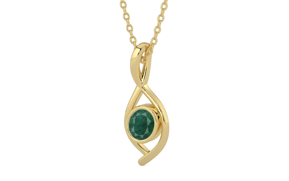 Ashtadhatu Emerald Pendant Prime Quality (P1)
