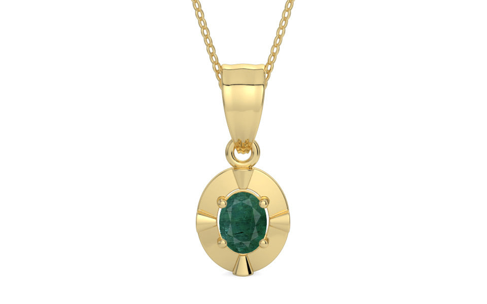Ashtadhatu Emerald Pendant Prime Quality (P11)