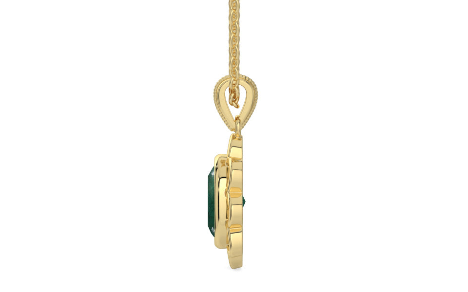 Ashtadhatu Emerald Pendant Prime Quality (P3)