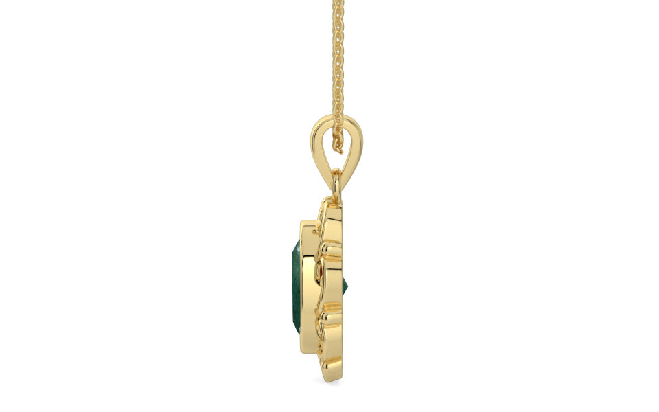 Ashtadhatu Emerald Pendant Prime Quality (P5)