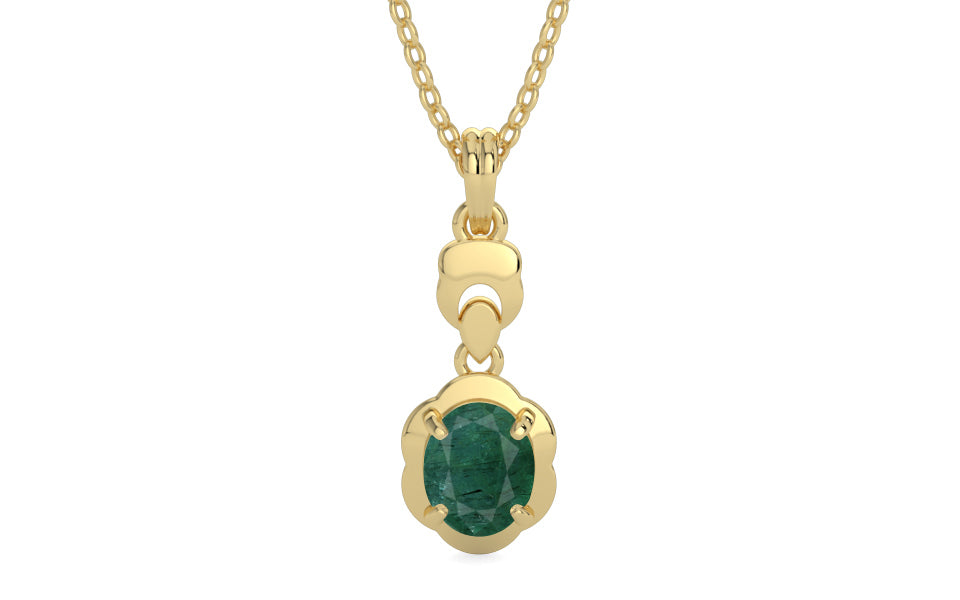 Ashtadhatu Emerald Pendant Prime Quality (P6)