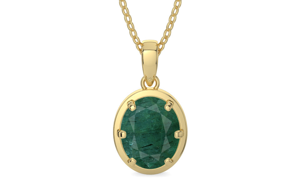 Ashtadhatu Emerald Pendant Prime Quality (P8)
