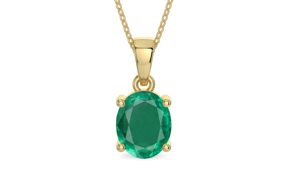 Ashtadhatu Emerald Pendant Rare Quality (P10)