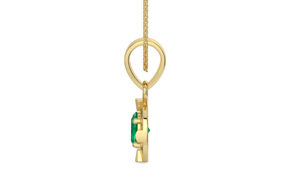 Ashtadhatu Emerald Pendant Rare Quality (P11)