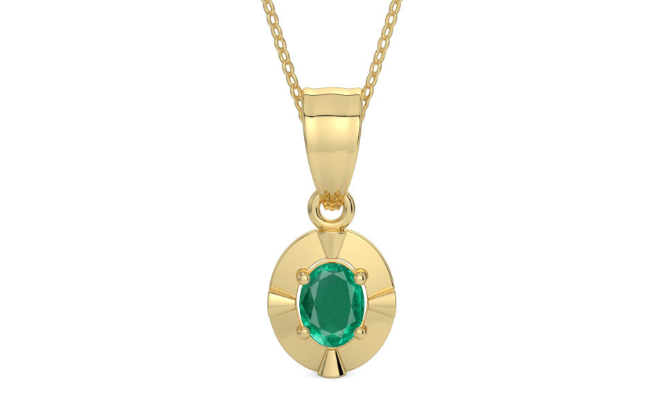 Ashtadhatu Emerald Pendant Rare Quality (P11)