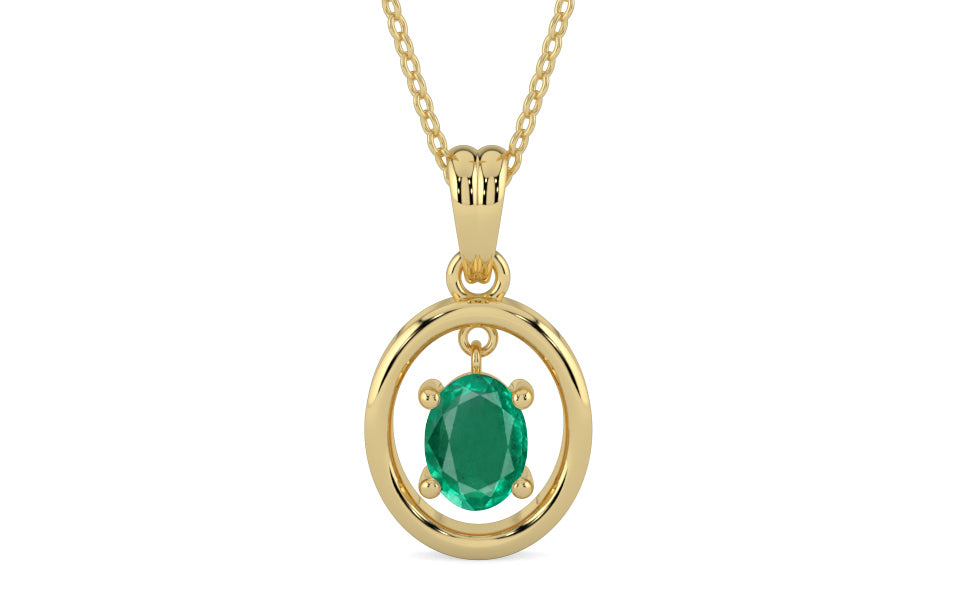 Ashtadhatu Emerald Pendant Rare Quality (P2)