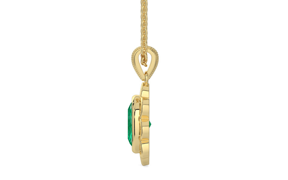 Ashtadhatu Emerald Pendant Rare Quality (P3)