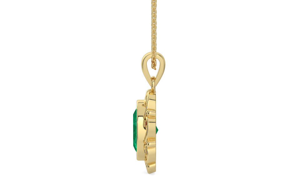 Ashtadhatu Emerald Pendant Rare Quality (P5)