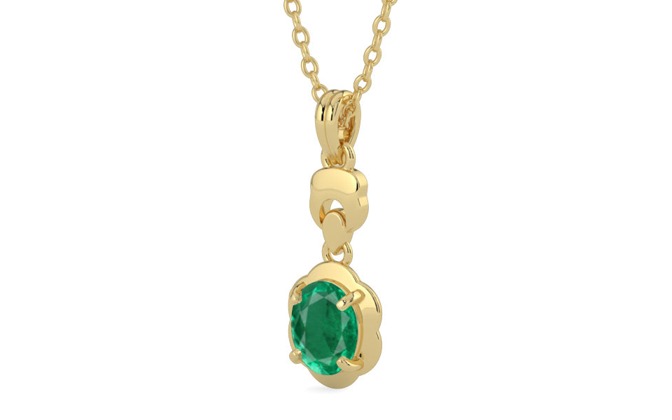 Ashtadhatu Emerald Pendant Rare Quality (P6)