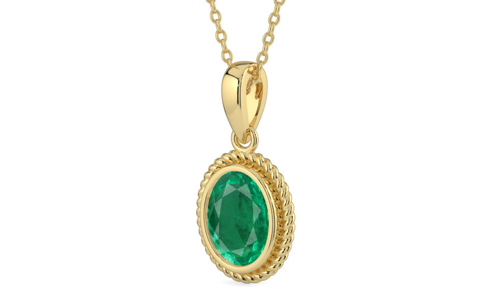 Ashtadhatu Emerald Pendant Rare Quality (P7)