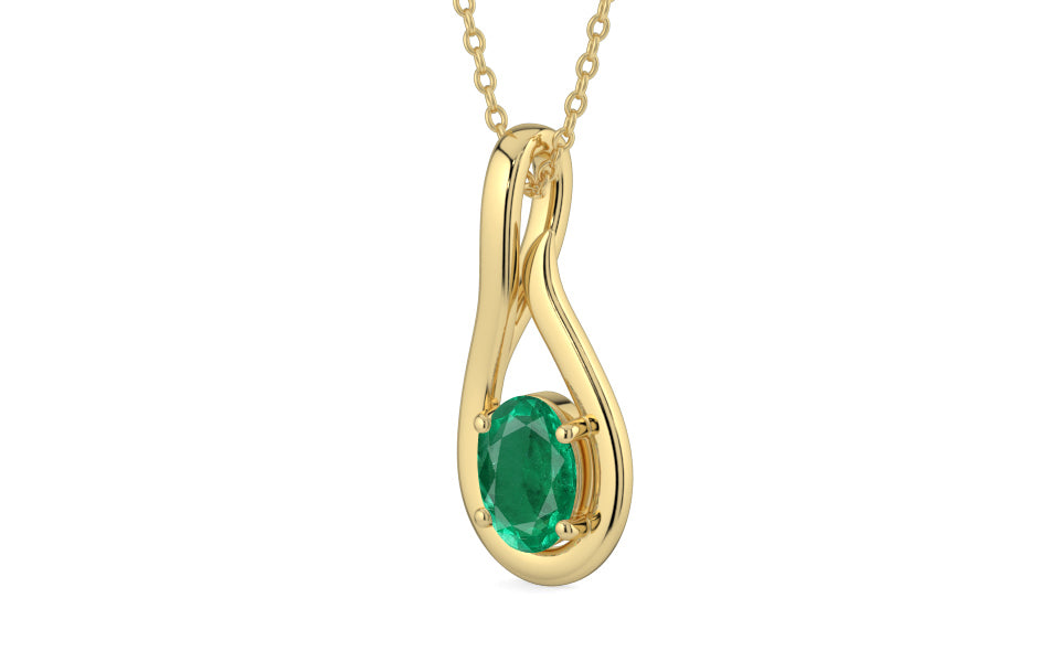 Ashtadhatu Emerald Pendant Rare Quality (P9)