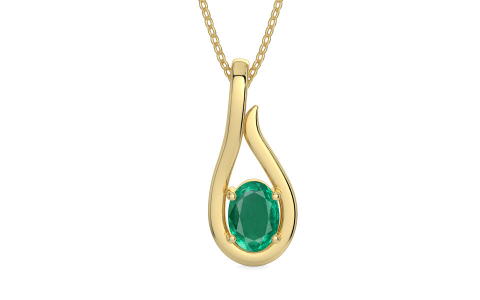 Ashtadhatu Emerald Pendant Rare Quality (P9)