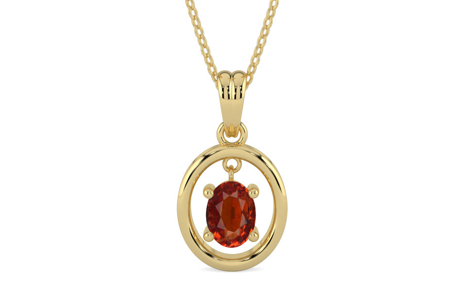 Ashtadhatu Hessonite Garnet Pendant Limited Quality (P2)