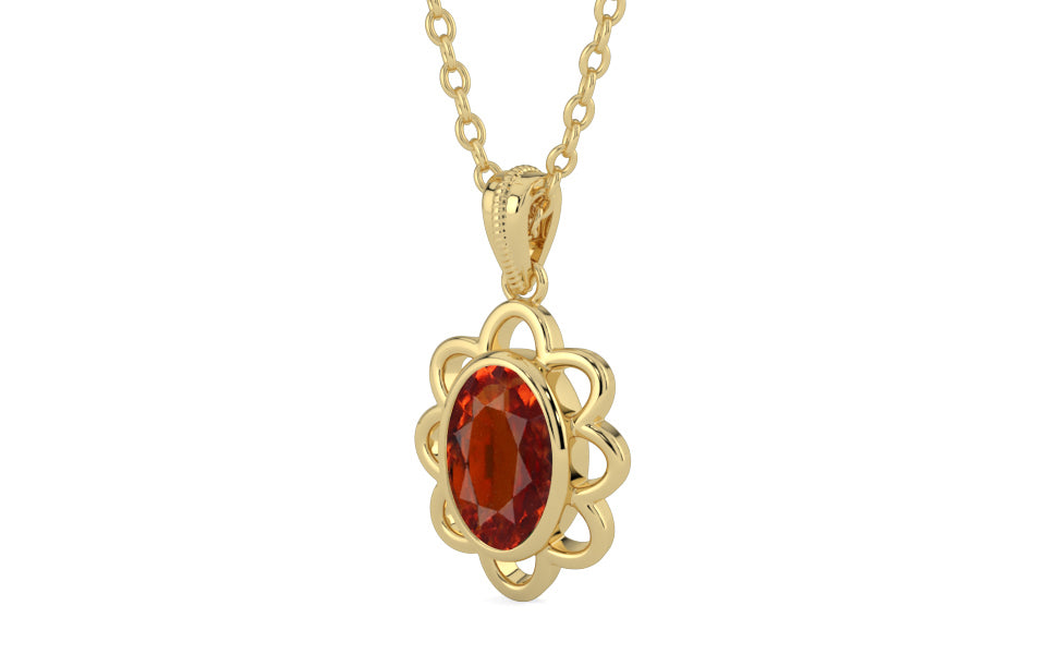 Ashtadhatu Hessonite Garnet Pendant Limited Quality (P3)