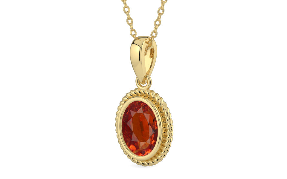 Ashtadhatu Hessonite Garnet Pendant Limited Quality (P7)