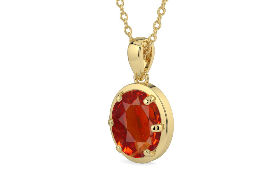 Ashtadhatu Hessonite Garnet Pendant Limited Quality (P8)