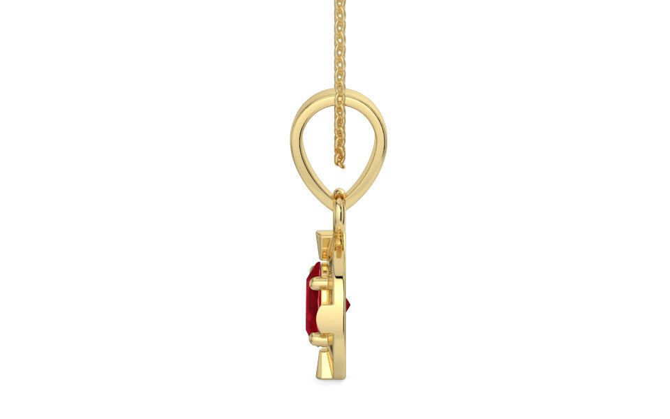 Ashtadhatu Ruby Pendant Limited Quality (P11)