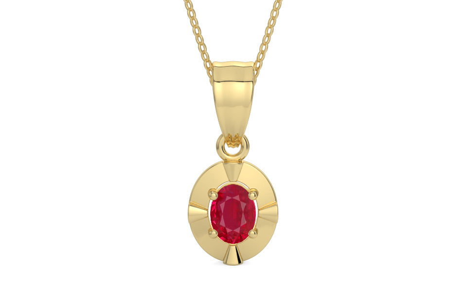 Ashtadhatu Ruby Pendant Limited Quality (P11)
