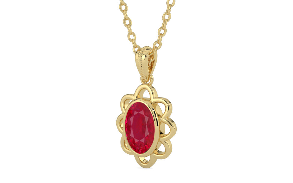 Ashtadhatu Ruby Pendant Limited Quality (P3)