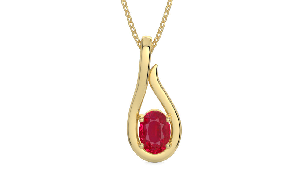 Ashtadhatu Ruby Pendant Limited Quality (P9)