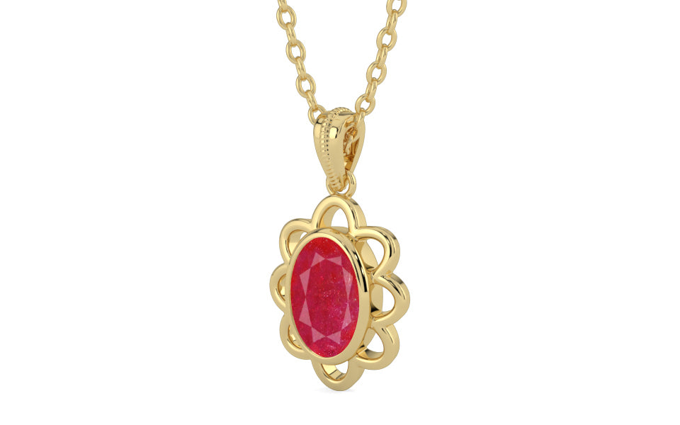 Ashtadhatu Ruby Pendant Prime Quality (P3)