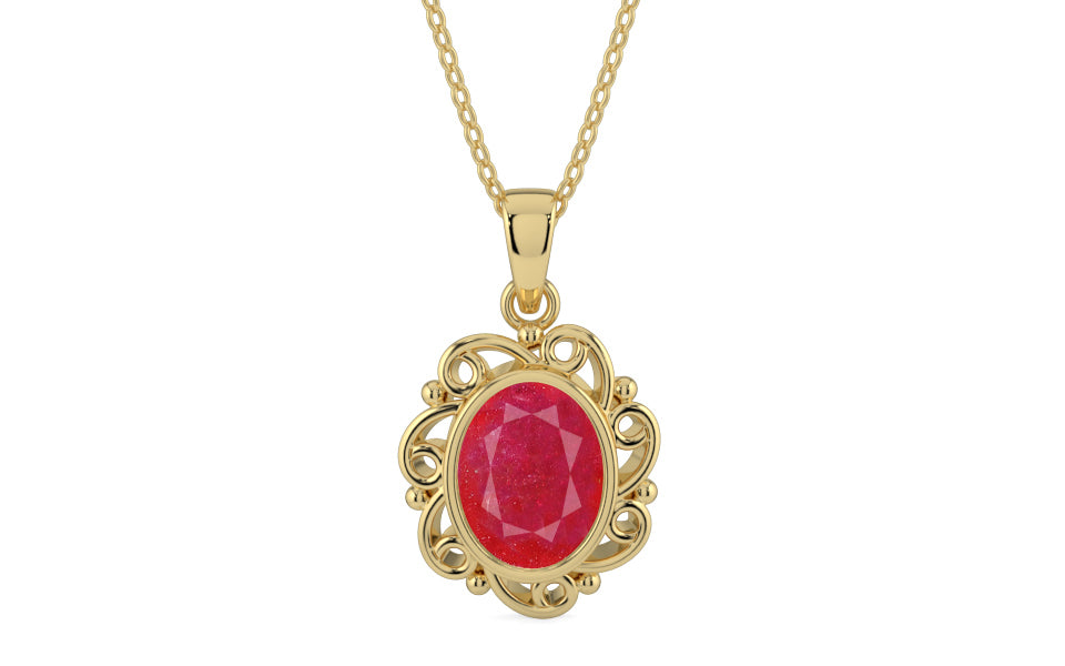 Ashtadhatu Ruby Pendant Prime Quality (P5)