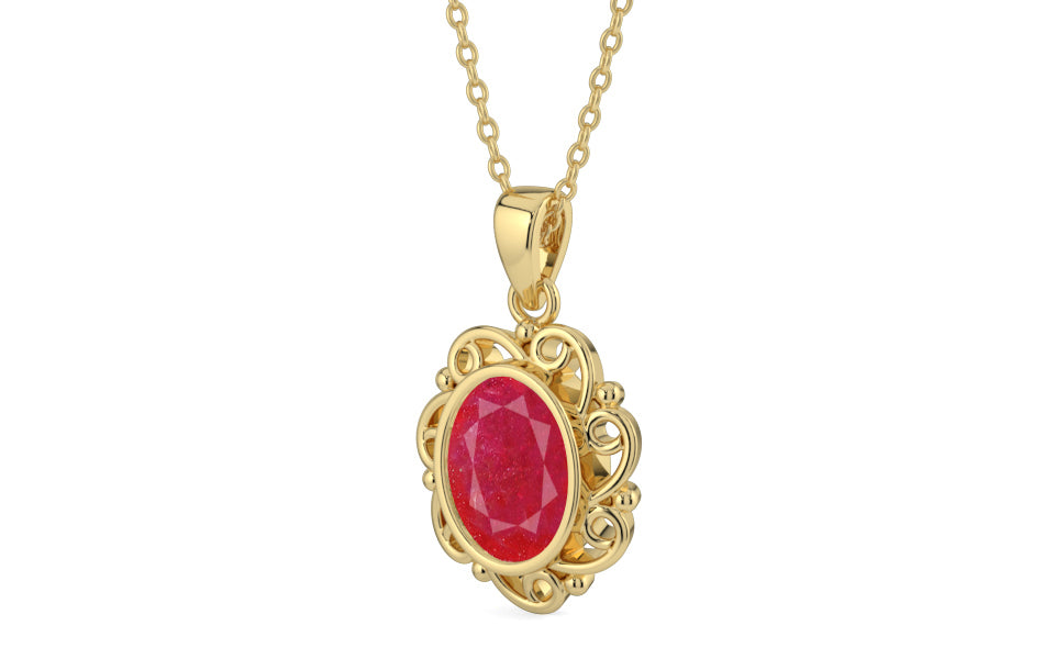 Ashtadhatu Ruby Pendant Prime Quality (P5)