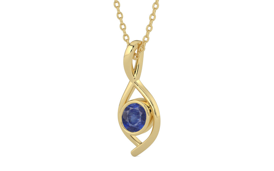 Ashtadhatu Thailand Blue Sapphire Pendant Fine Quality (P1)