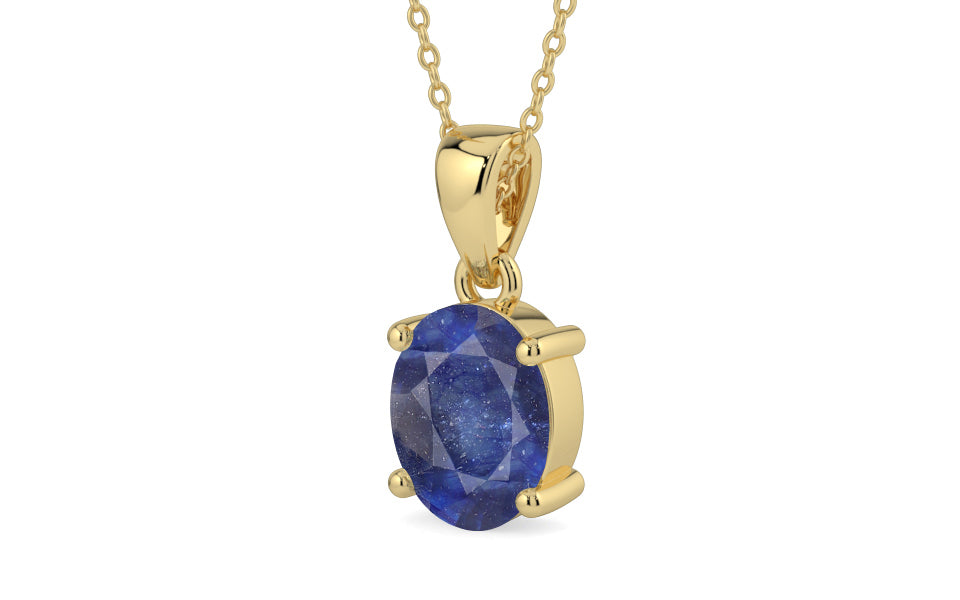 Ashtadhatu Thailand Blue Sapphire Pendant Fine Quality (P10)