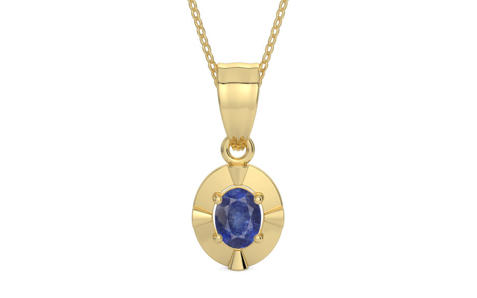 Ashtadhatu Thailand Blue Sapphire Pendant Fine Quality (P11)