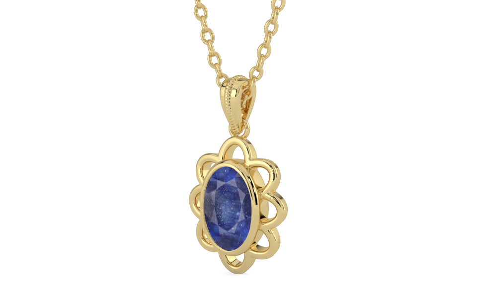 Ashtadhatu Thailand Blue Sapphire Pendant Fine Quality (P3)