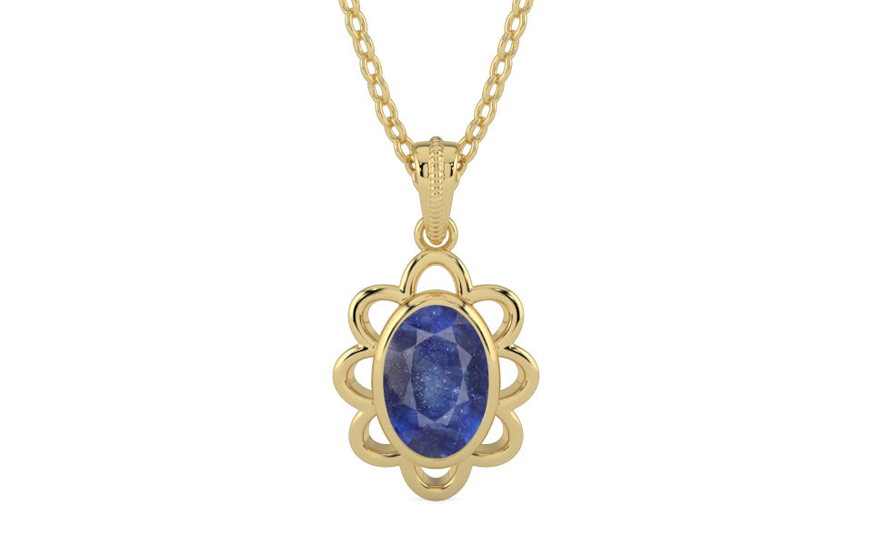 Ashtadhatu Thailand Blue Sapphire Pendant Fine Quality (P3)