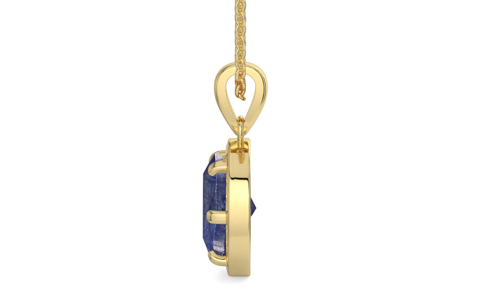 Ashtadhatu Thailand Blue Sapphire Pendant Fine Quality (P8)