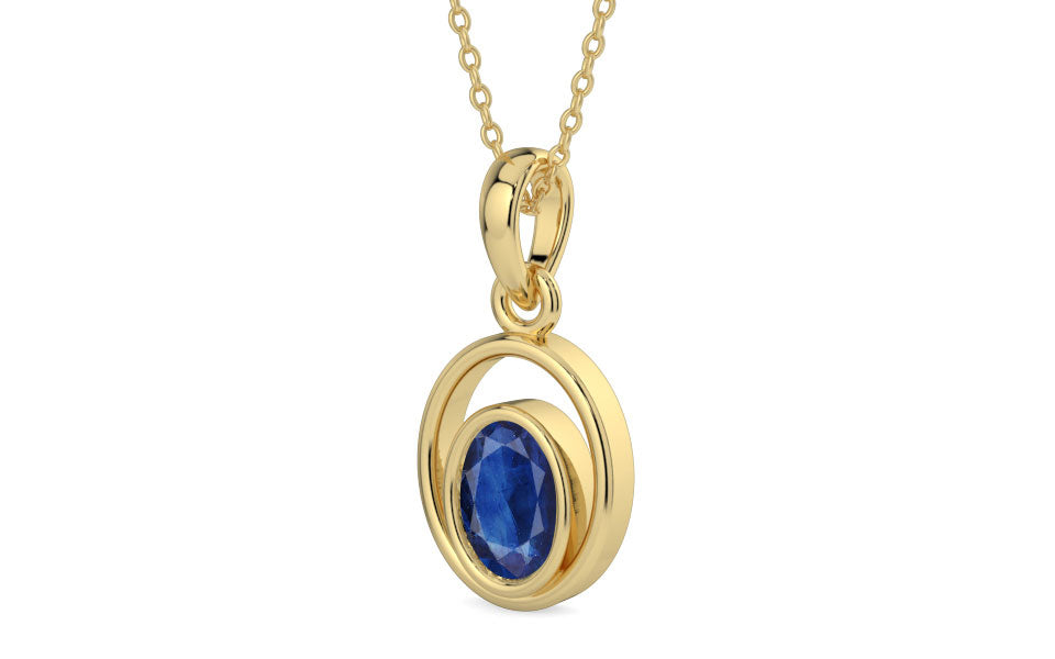 Ashtadhatu Thailand Blue Sapphire Pendant Limited Quality (P12)