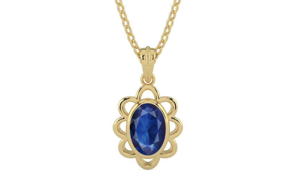 Ashtadhatu Thailand Blue Sapphire Pendant Limited Quality (P3)