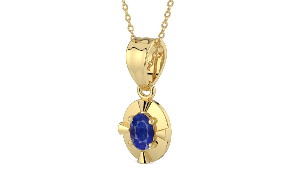 Ashtadhatu Thailand Blue Sapphire Pendant Prime Quality (P11)