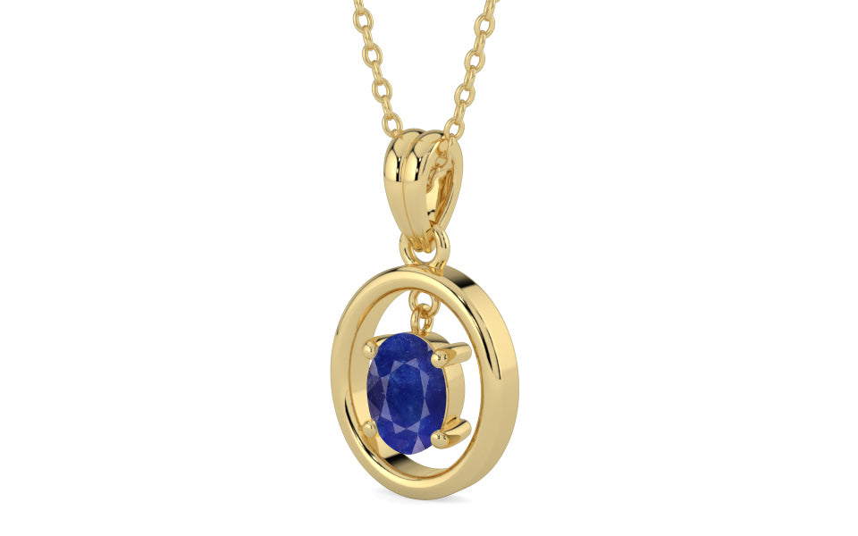Ashtadhatu Thailand Blue Sapphire Pendant Prime Quality (P2)