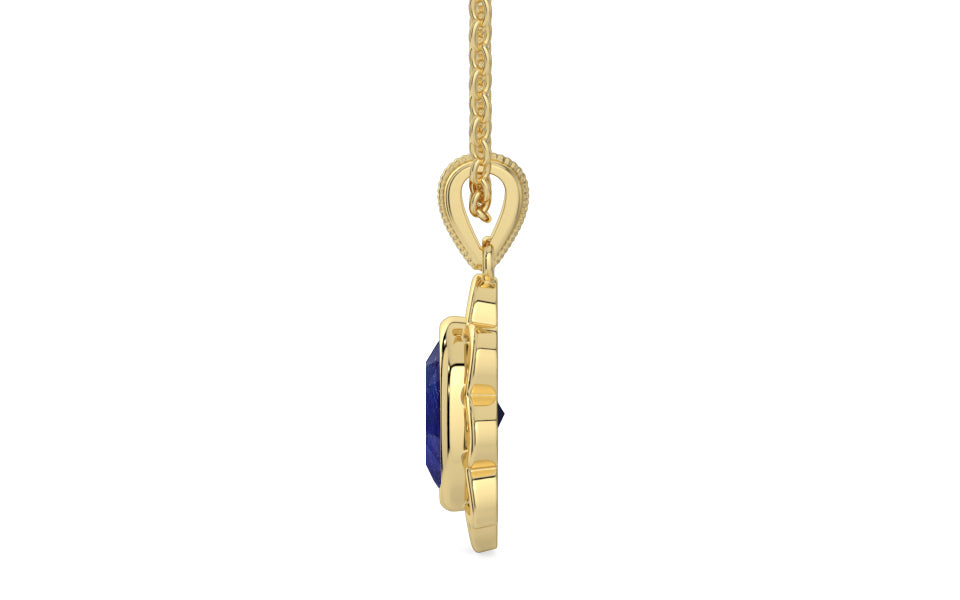 Ashtadhatu Thailand Blue Sapphire Pendant Prime Quality (P3)