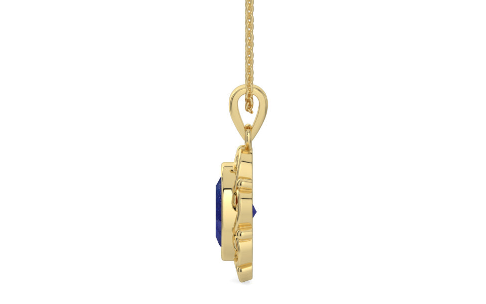Ashtadhatu Thailand Blue Sapphire Pendant Prime Quality (P5)