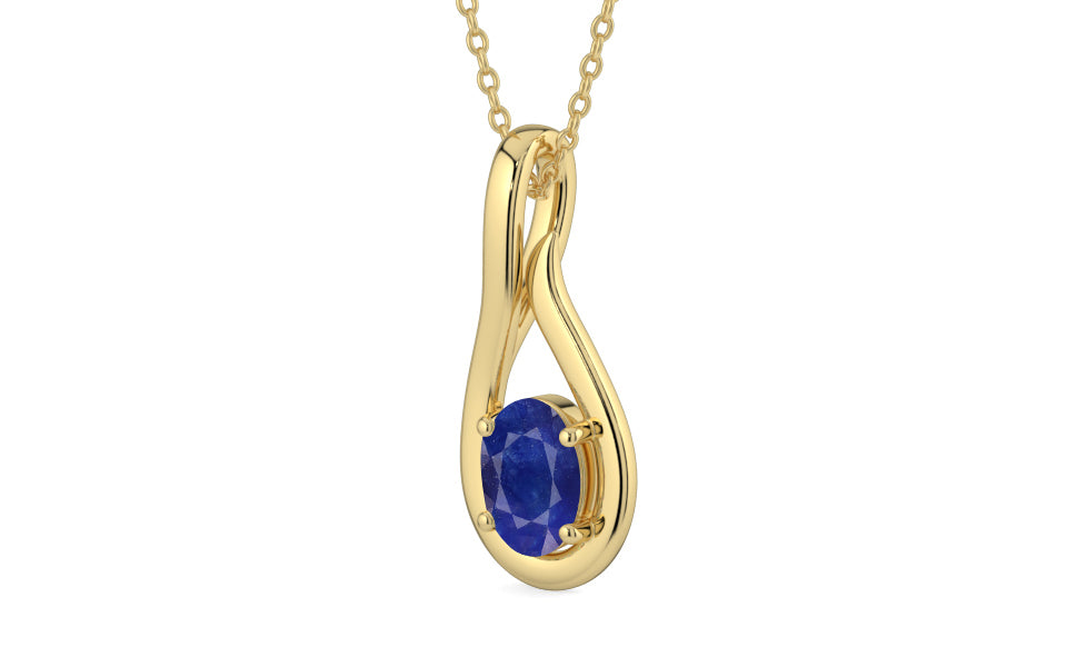 Ashtadhatu Thailand Blue Sapphire Pendant Prime Quality (P9)