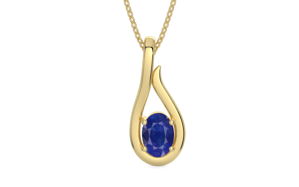 Ashtadhatu Thailand Blue Sapphire Pendant Prime Quality (P9)