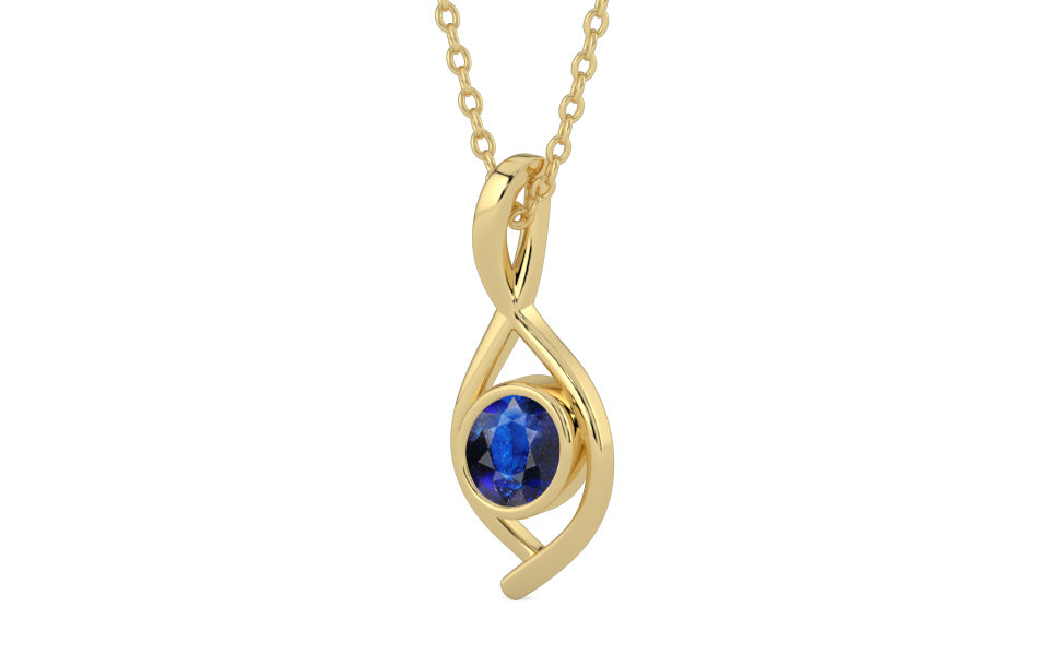 Ashtadhatu Thailand Blue Sapphire Pendant Rare Quality (P1)