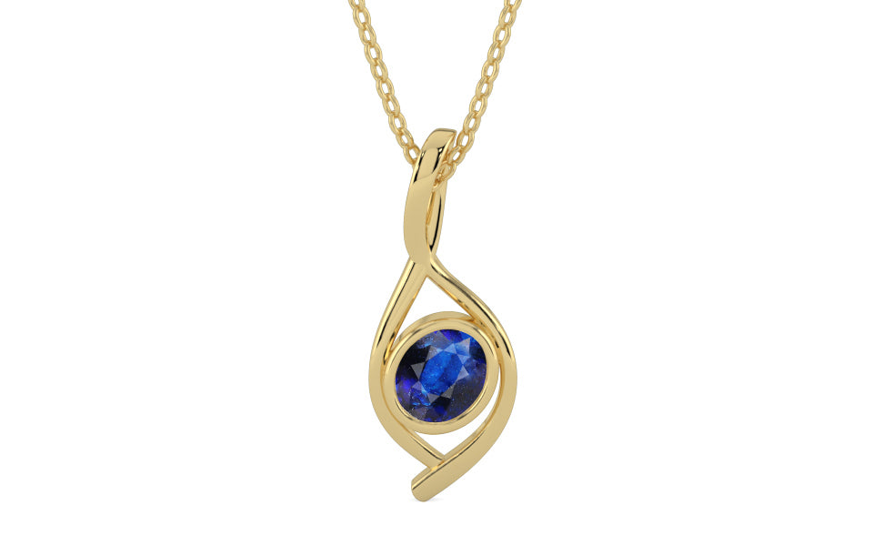 Ashtadhatu Thailand Blue Sapphire Pendant Rare Quality (P1)