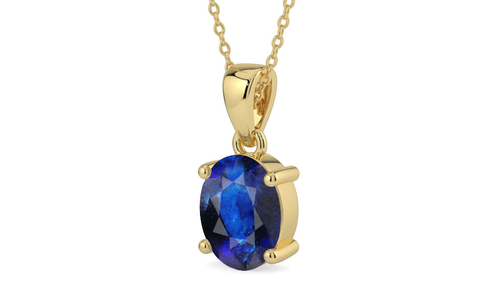 Ashtadhatu Thailand Blue Sapphire Pendant Rare Quality (P10)